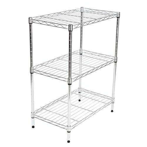 Estante De 3 Repisas Metal 77.4 X 60.1 X 34.7 Plata
