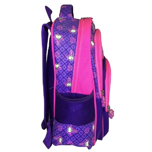Mochila Golden Star Morado Búho Con Estuche