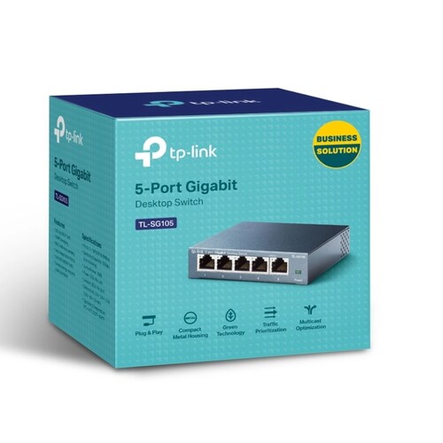 Switch TP-Link Gigabit Ethernet TL-SG105 10 100 1000Mbps 5 Puertos No Administrable cable rj45 red
