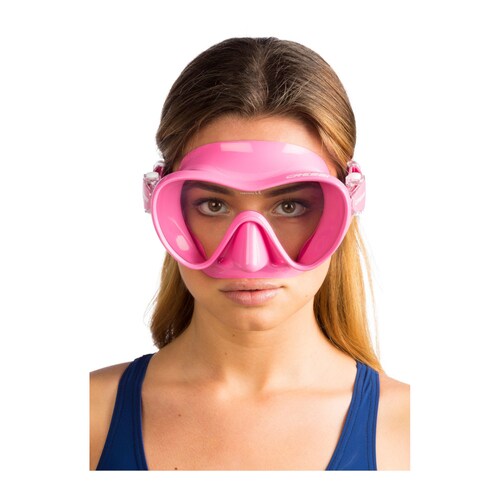 Visor CRESSI Frameless F1 Monocristal para Buceo, Snorkeling y Apnea Color Rosa
