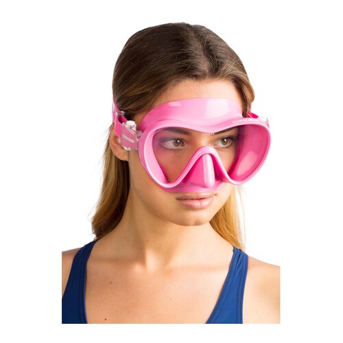 Visor CRESSI Frameless F1 Monocristal para Buceo, Snorkeling y Apnea Color Rosa