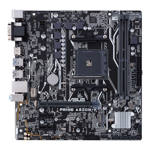 Tarjeta Madre Asus A320M-K, micro-ATX, AM4, AMD A320, 32 GB DDR4, HDMI