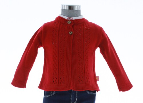Sueter Niña Bebe Rojo 3153 0 a 3 Años.