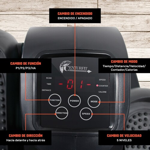 Mini Eliptica Electrica Digital Bajo Escritorio Con Control