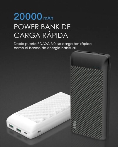 Power Bank Batería Portátil 20000mah Carga Rápida