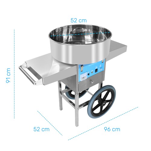 Maquina Para Algodón De Azucar Comercial Ruedas 110v Algodonera Dulces