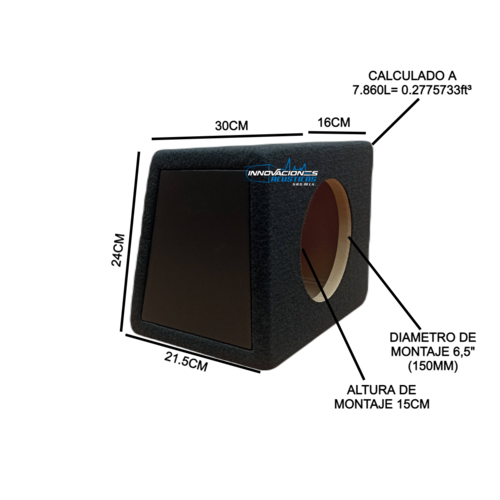 Cajon Para Un Woofer De 6.5 Pulgadas Sellado