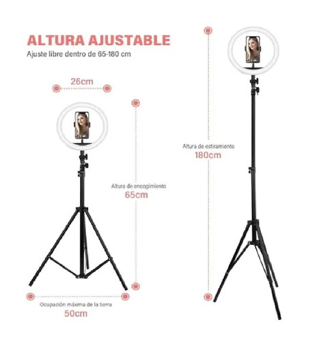 Aro De Luz Led De 10 Pulgadas Con Trípode Luz De Maquillaje