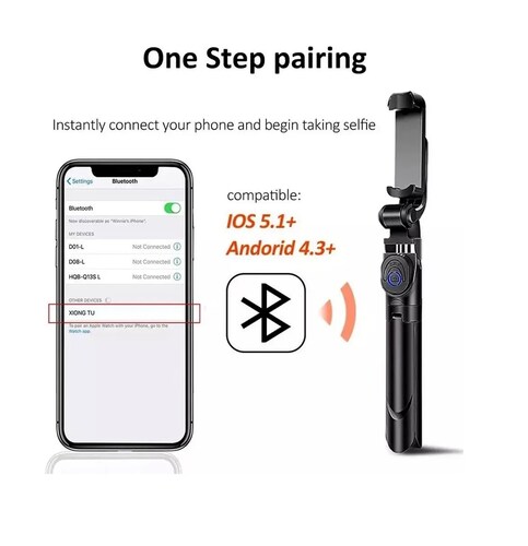 Palo De Selfie Bluetooth A Control Remoto Para Celulares