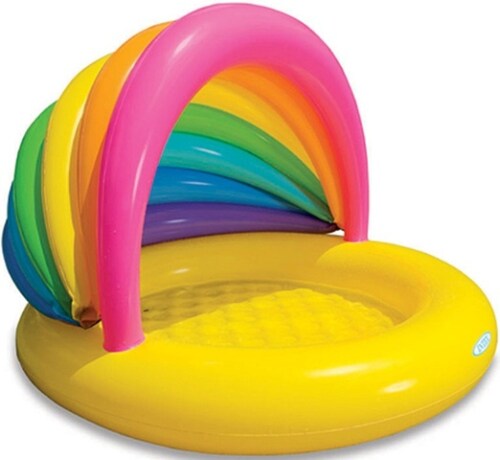 Flotador Inflable Con Sombra De Arcoiris Infantil