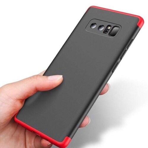 Protector de lujo fino Samsung Galaxy Note 8 NEGRO CON ROJO