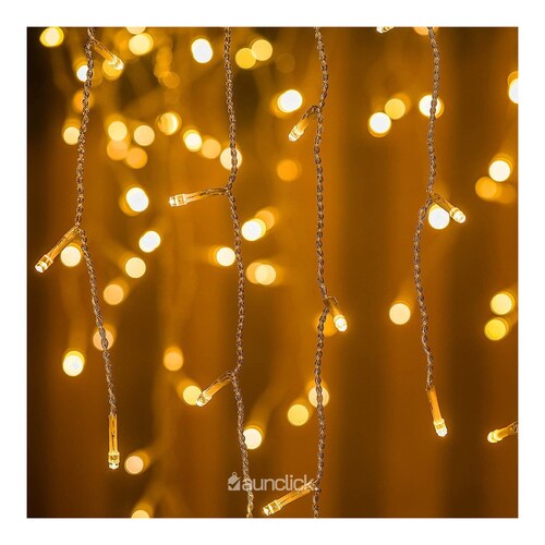 Serie Navideña Cascada Led 10 mts 500 Luces Navidad - Blanco Calido