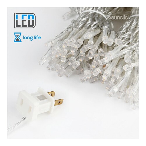 Serie Navideña Cascada Led 10 mts 500 Luces Navidad - Blanco Calido