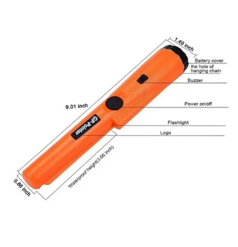 Detector De Metal Puntero Gp Portátil Naranja