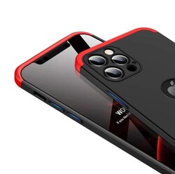 PROTECTOR USO RUDO FINO iPhone 13 PRO MAX negro con rojo + cristal