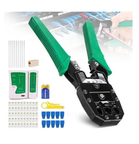 Kit Pinzas Ponchadoras Rj45 Sacabocados
