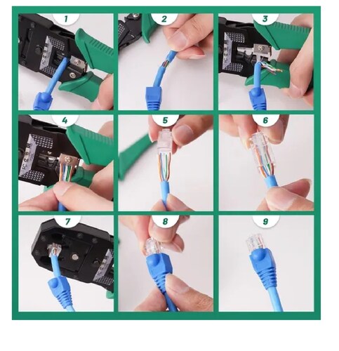 Kit Pinzas Ponchadoras Rj45 Sacabocados