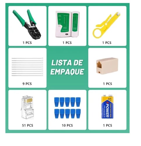 Kit Pinzas Ponchadoras Rj45 Sacabocados