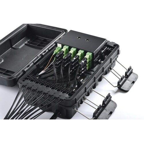 Caja de Distribución de Fibra Óptica para 24 Empalmes, con 16 ...