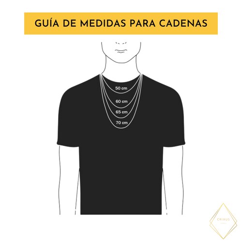 Cadena y cruz clavos de plata .925 hombre con baño de rodio y piedra zirconia. Incluye certificado