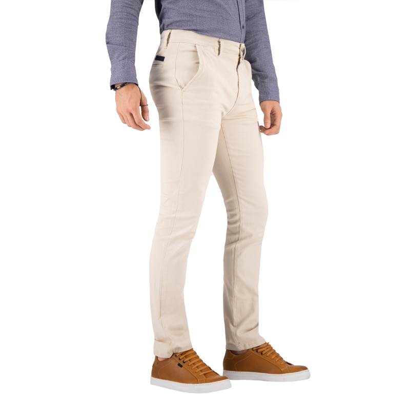 Pantalon gabardina beige discount hombre