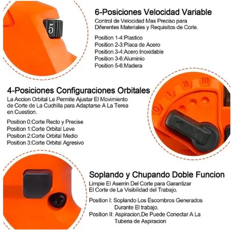Sierra Caladora  650w  Sierras y estuche Negro