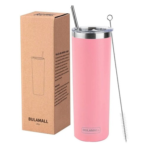 Termo Portátil De Acero Inoxidable De 20 Oz rosa