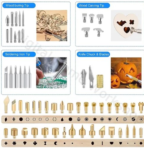 Kit Pirograbador De Madera 220-480c Regulable 60w