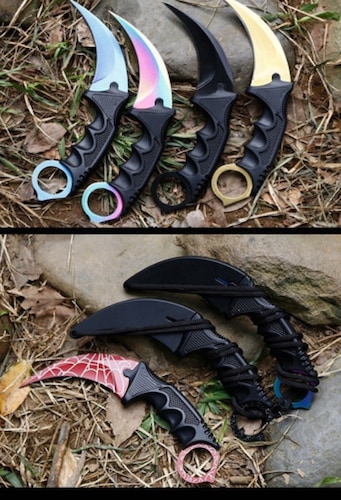 Cuchillo Karambit Cuchillo Táctico Militar Cacería Color Acero