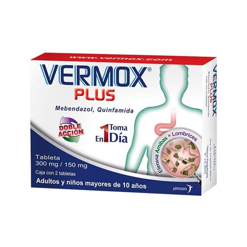 Vermox Plus Gastrointestinal 300 Mg 2 Pack