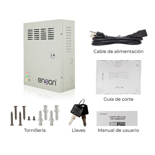 Fuente De Poder Caja Para 16cam Cctv 12v 10a Con Respaldo Psb-1218backup Enson