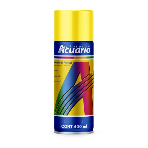 Pintura en Aerosol Acuario Color Amarillo Fluorescente 400 Ml AA75505