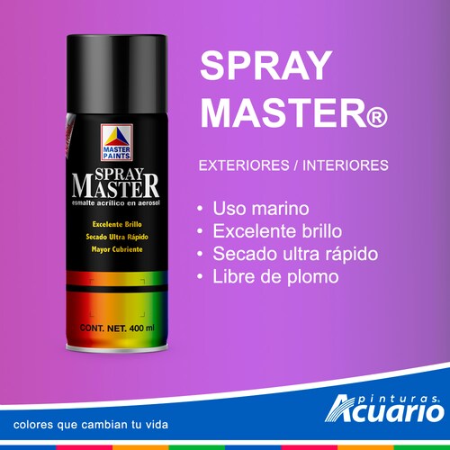 Pintura en Aerosol Master Acuario Color Amarillo Caterpillar Brillante 400 Ml AM86105