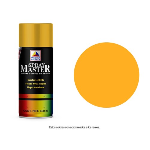 Pintura en Aerosol Master Acuario Color Amarillo Cromo 400 Ml AM82205