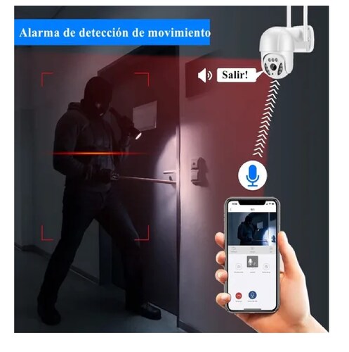 Cámara De Seguridad Exterior Wifi Con 360 Ptz