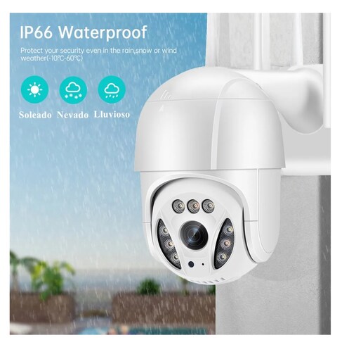 Cámara De Seguridad Exterior Wifi Con 360 Ptz