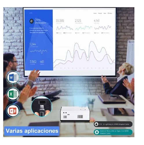 Proyector Mini Profesional Android Wifi 1080p Led