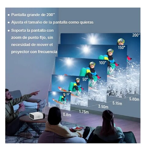 Mini Proyector Portatil Led Wifi 1080p Full Hd 5500lm Hdmi
