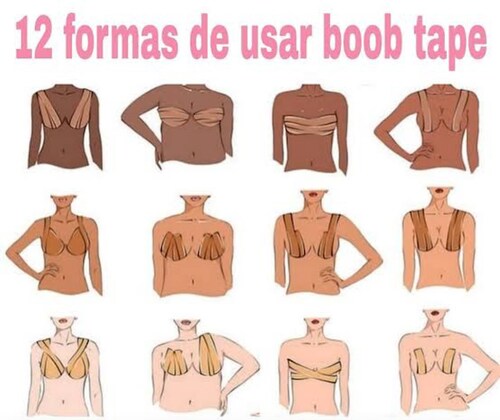 Cinta Adhesiva Para Pecho Levanta Busto Boob Tape Push Up.