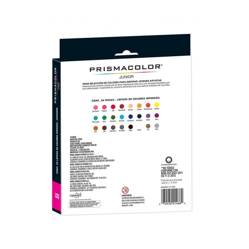 Lápices de Colores Prismacolor Junior Unipunta, Colores Intensos 24 piezas