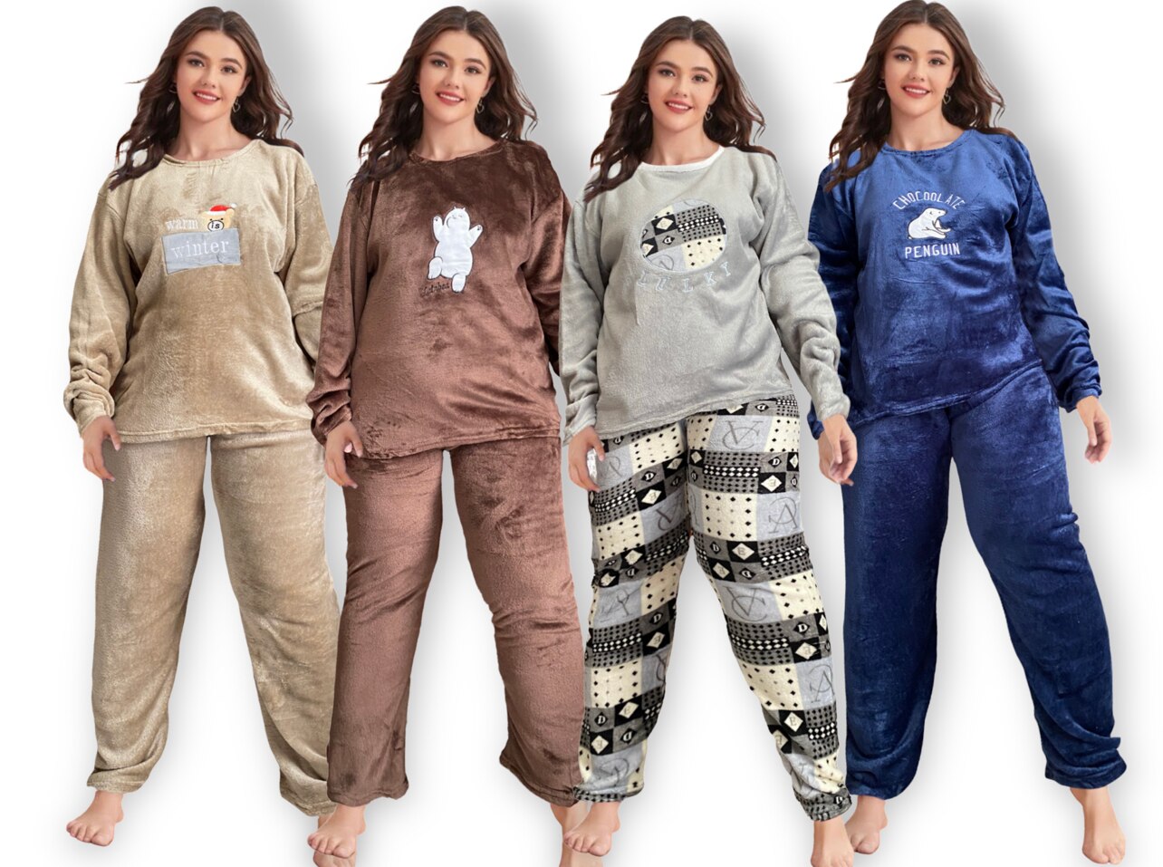 Pijamas con 2025 tela polar