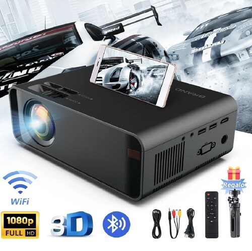 Proyector Led Wifi Full Hdmi 5500 Lumenes 1080p Negro