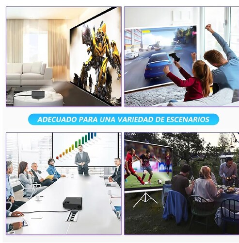 Proyector Led Wifi Full Hdmi 5500 Lumenes 1080p Negro