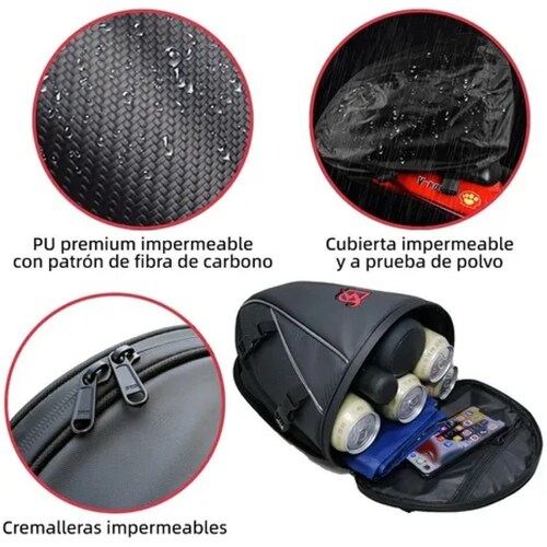 Bolsa Trasera De Motor Expandible Con Funda Impermeable