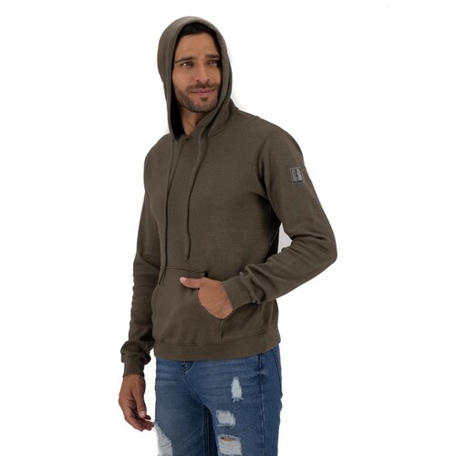 Sudadera con Gorro Regular Fit Holstone Hombre- Olive Green