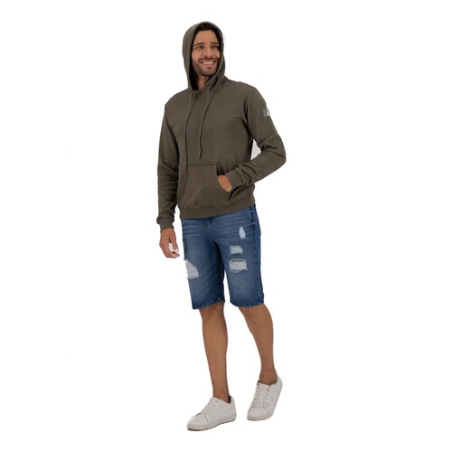 Sudadera con Gorro Regular Fit Holstone Hombre- Olive Green