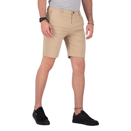 Bermuda de Gabardina Premium Holstone Hombre - Caqui