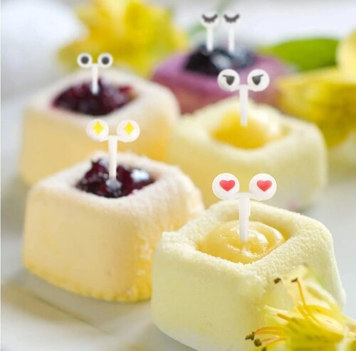 98 Tenedores Palillos Animales Lunch Niños Fruta Decoración