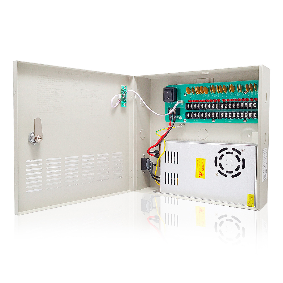 Fuente De Poder Caja Para 18cam Cctv 12v 20a PSB-20A-1218 Enson