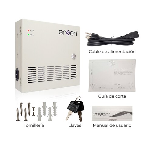 FUENTE ALIMENTACIÓN 12V / 20A Y 18 SALIDAS CON BATERÍA